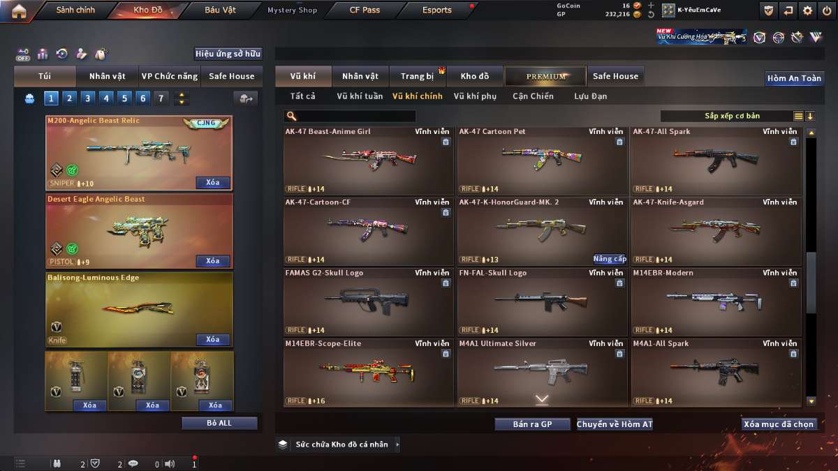 shop acc cf uy tin gia re